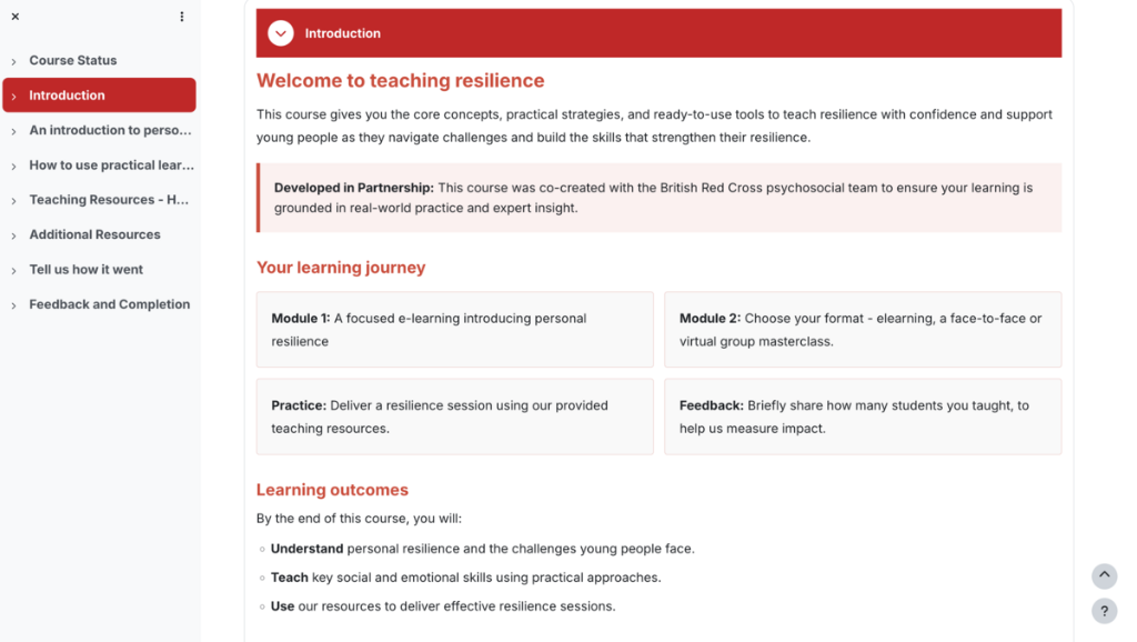 Resilience Learning Journey